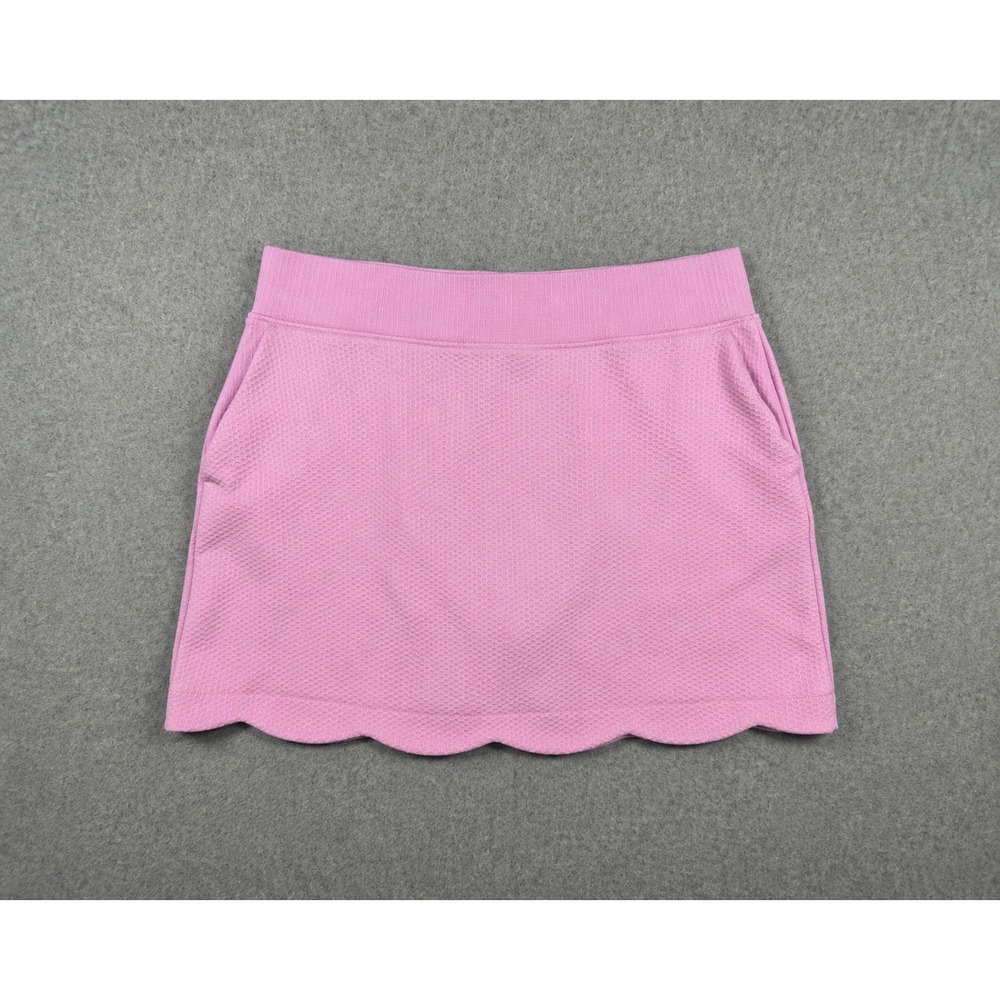 Pebble Beach Dry-Luxe Golf Skort Womens S Pink Scalloped Hem Performance Skirt